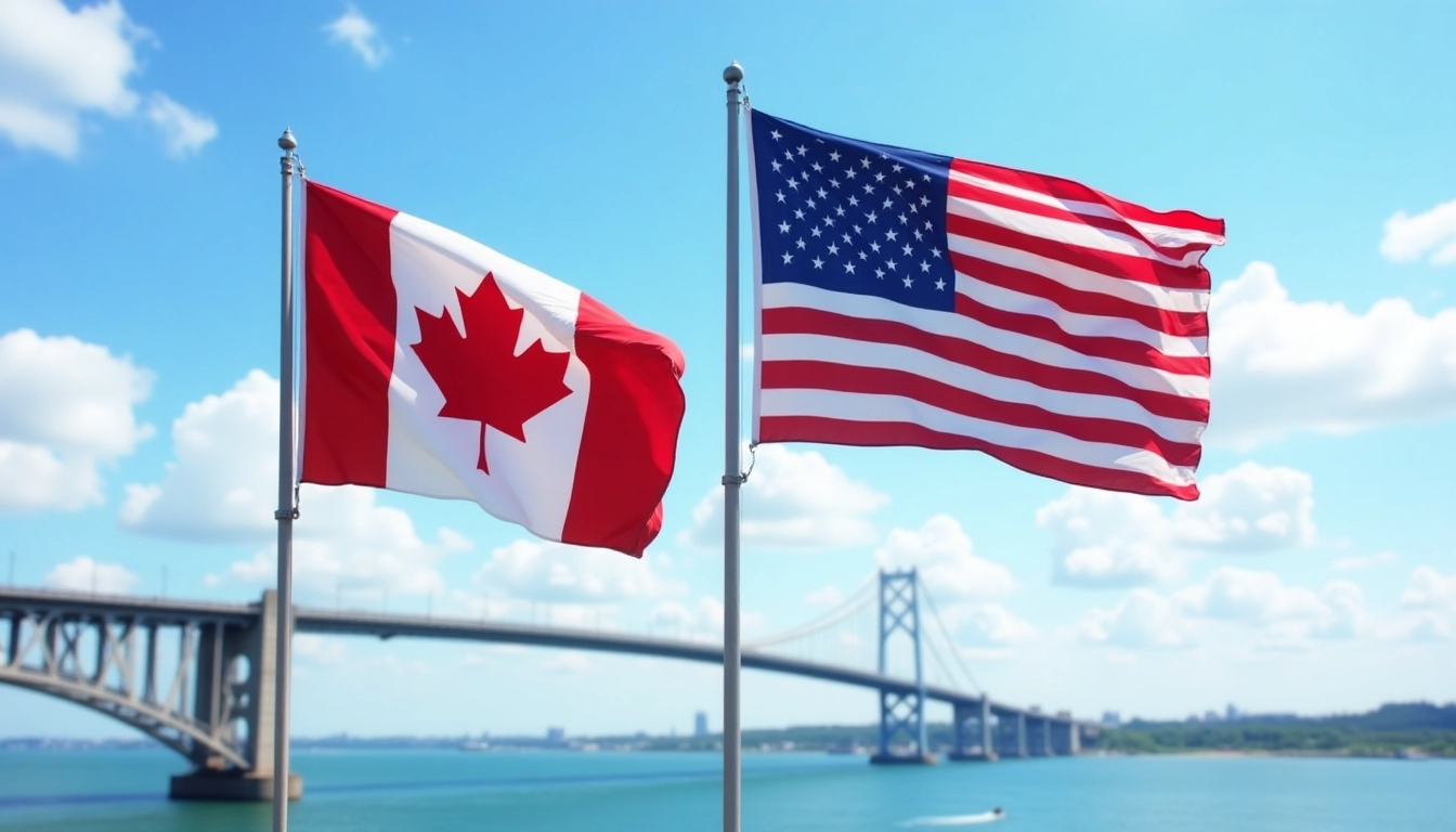 Canadá e Estados Unidos.